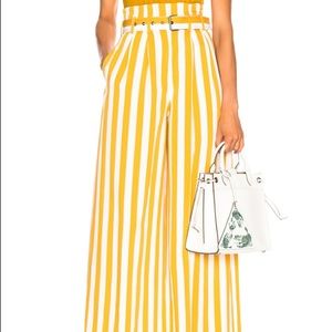Madison Margiela Belted Stripe Wide Leg Pants NWT